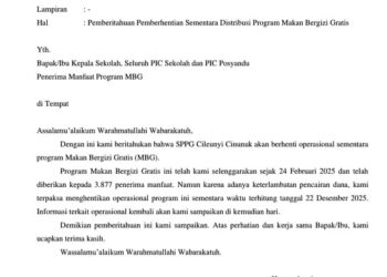 Duuuhhhh… Anggaran Belum Cair, Satu Dapur SPPG Program MBG di Cileunyi Berhenti Beroperasi