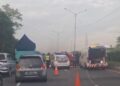 Kecelakaan Tunggal, Elf Terguling di Tol Purbaleunyi, 1 Tewas dan 1 Luka