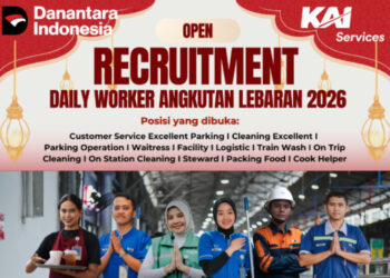 14 POSISI! KAI Services Buka Loker Daily Worker Angkutan Lebaran 2026 Buat Tamatan SMA SMK