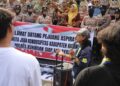Aksi Damai PMII Usut Tuntas Penyadapan Getah Pinus Ilegal