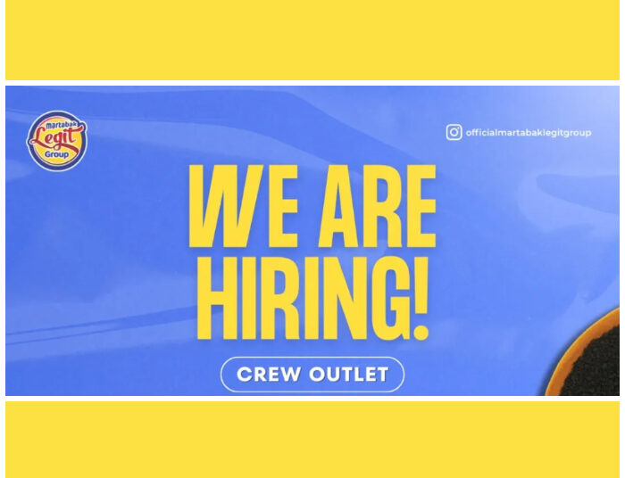 Buat Tamatan SMP! Martabak Legit Group Buka Loker Posisi Crew Outlet