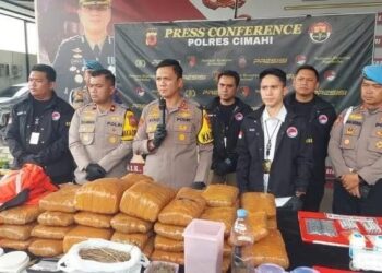 Polres Cimahi Berhasil Gagalkan Peredaran 100 Kg  Ganja Antar-Provinsi