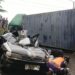 Lakalantas di Karawang, Truk Kontainer Timpa  Sedan Toyota Corolla, Sekeluarga Tewas