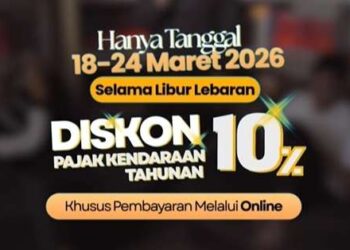 Jangan Lewatkan, Ada Diskon 10 Persen Pajak Kendaraan Bermotor Selama Libur Lebaran