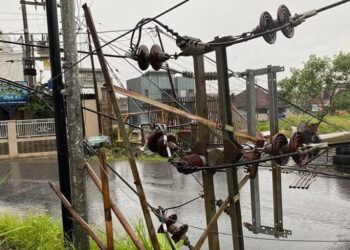 Kota Tasikmalaya Dilanda Hujan Deras dan Angin Kencang, 2 Tiang Listrik Ambruk dan Puluhan Pohon Roboh