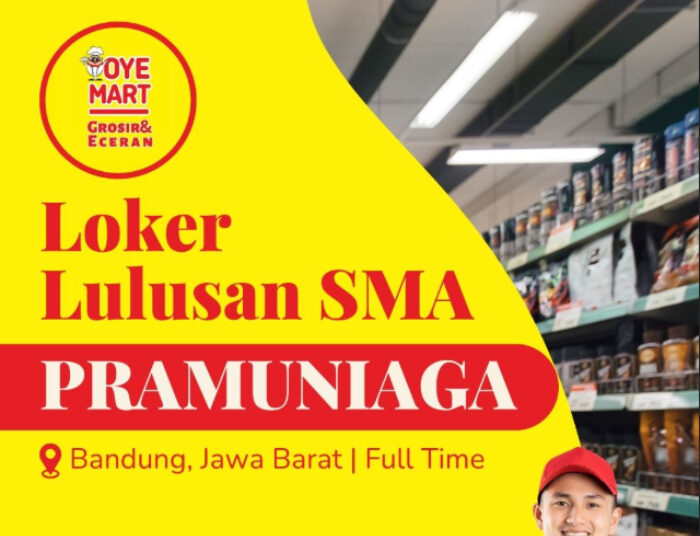 Buat Lulusan SMA dan SMK, Oye Mart Bandung Gelar Loker Posisi Pramuniaga