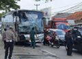 Tak Meminta Korban Jiwa, Empat Mobil Tabrakan Beruntun di Rancaekek