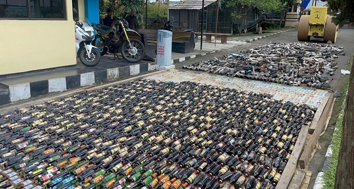 Ribuan Miras dan Knalpot Brong Dimusnahkan Dalam Gelar Operasi Ketupat Lodaya 2026