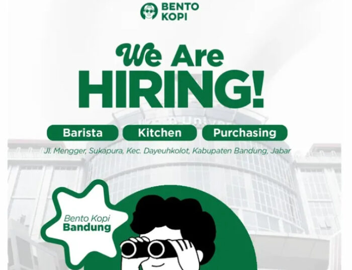 3 Posisi, Bento Kopi Telkom Bandung Buka Loker Buat Lulusan SMA SMK