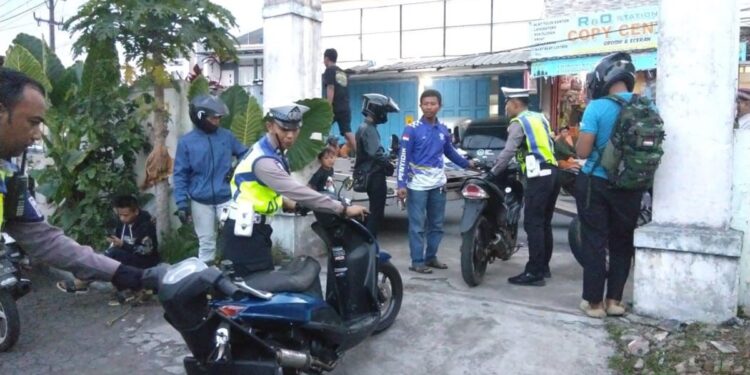 Polisi Razia Knalpot Brong di Samarang, 15 Motor Diamankan