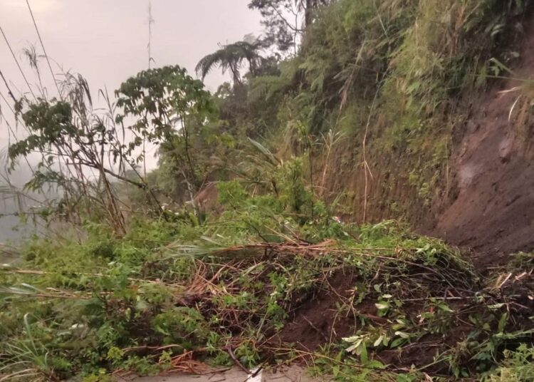 Tebing Setinggi 10 Meter Longsor, Jalan ke Kampung Buligir Cigalontang Lumpuh Total