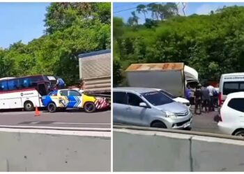 Lakalantas Beruntun di KM 92+200 Tol Purbaleunyi, Lalin Sempat Macet Panjang
