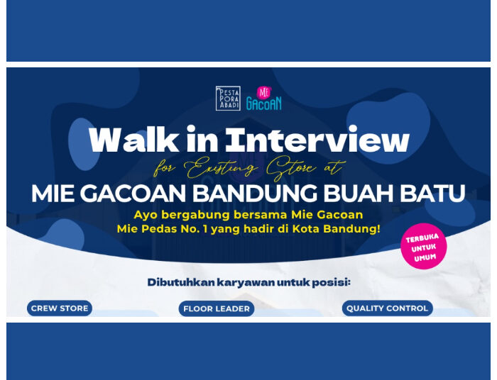 WALK IN INTERVIEW! Mie Gacoan Bandung Buka Loker Buat Lulusan SMA SMK