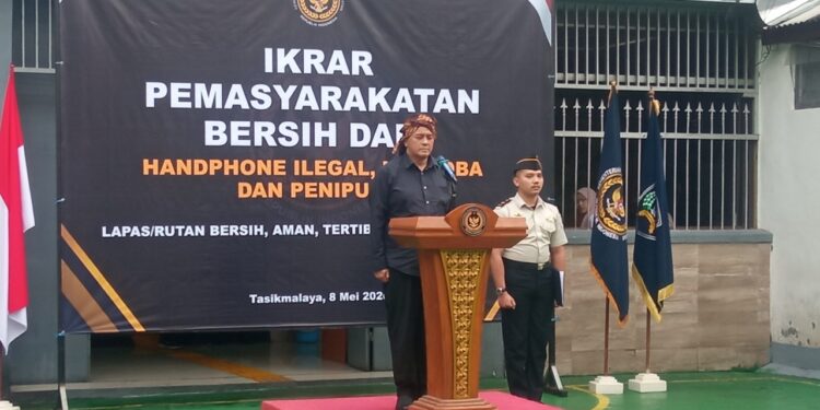Hari Pertama Jabat Plh. Walkot, Diky Candra Pilih Pimpin Apel dari Balik Jeruji Lapas Tasikmalaya