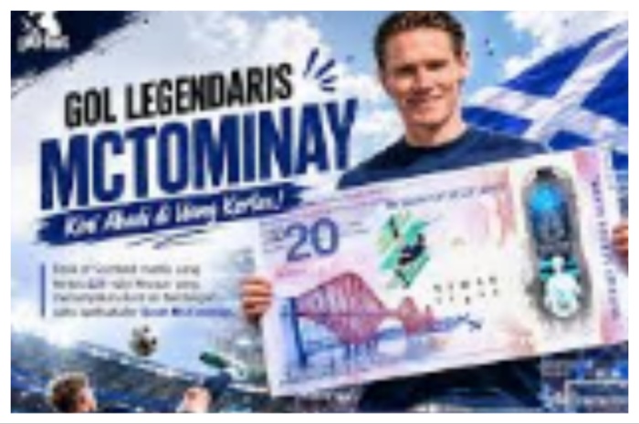 Gol Spektakuler McTominay Kini Abadi dalam Uang Kertas £20 Edisi Khusus 1 Gol Spektakuler McTominay Kini Abadi dalam Uang Kertas £20 Edisi Khusus
