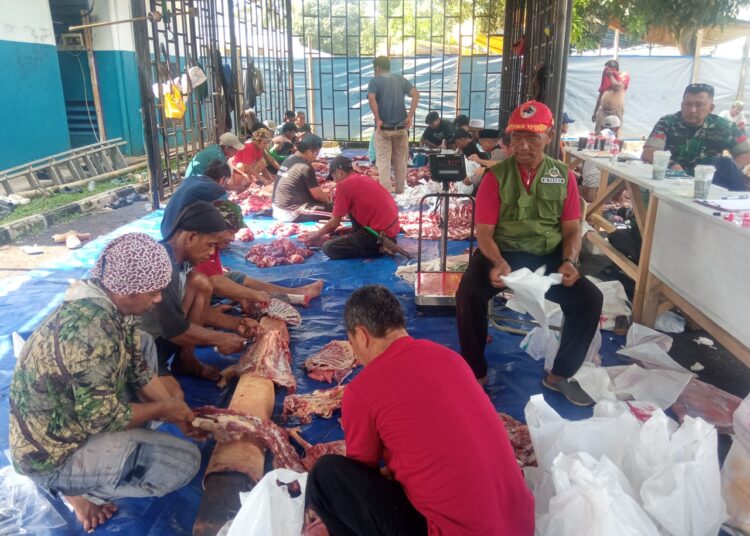 TNI Kawal Ketat Pendistribusian Ribuan Kantong Daging Qurban Untuk Warga, Dhuafa, dan Anak Yatim 1 TNI Kawal Ketat Pendistribusian Ribuan Kantong Daging Qurban Untuk Warga, Dhuafa, dan Anak Yatim