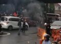 May Day di kawasan Simpang  Dago-Cikapayang, Bandung Ricuh dan Mencekam