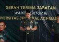 Rektor UNJANI Lantik Mayjen TNI Purn. Dr. Achmad Budi Handoyo, M.Tr.Han. Sebagai Wakil Rektor III Bidang SDM dan Umum
