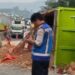 Dua Truk Pengangkut Batu dan Tanah Terguling di Tol Purbaleunyi