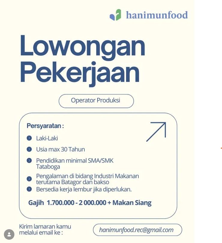 Buat Lulusan SMA SMK! Hanimun Food Bandung Buka Loker Operator Produksi 2 image 26