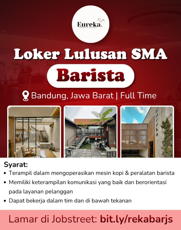 Buat Lulusan SMA SMK! Eureka Coffee Bandung Buka Loker Barista 2 image 8