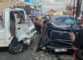 Kijang Innova Adu Bagong Dengan Pick Up di Jalan Cikalang, Satu Keluarga Alami Luka-luka Dibawa Ke Rumah Sakit