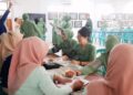 Persit Kodim 0612 Tasikmalaya Gempur 350 Anggota Dengan Pemeriksaan Kesehatan Masal Lawan Kanker