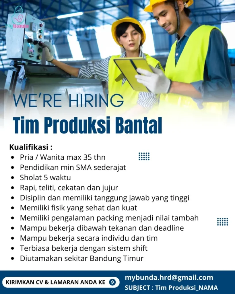 Tersedia 2 Posisi! My Bunda Bandung Buka Loker untuk Lulusan SMA dan SMK 3 WE ARE HIRING OPERATIONAL TEAM MY BUNDA BANDUNG 📦💻🏍️My Bunda mengundang kamu yang berd 1