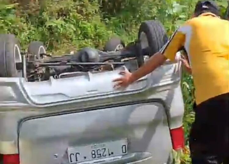 Mobil Avanza Silver Terbalik di Tanjakan Leuwikeris, Wisatawan Pangandaran Alami Blackout di Depan Mata