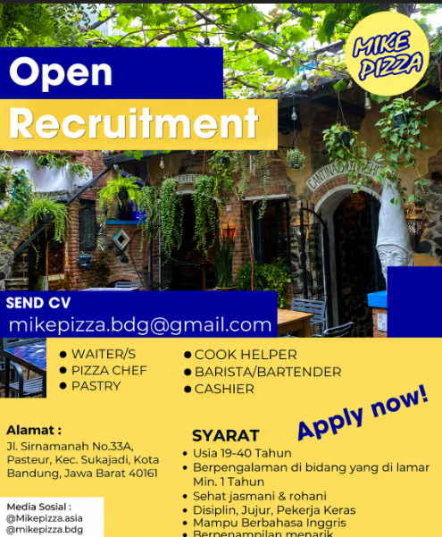 6 Posisi! Mike Pizza Bandung Buka Loker Gede-Gedean 2 image 11